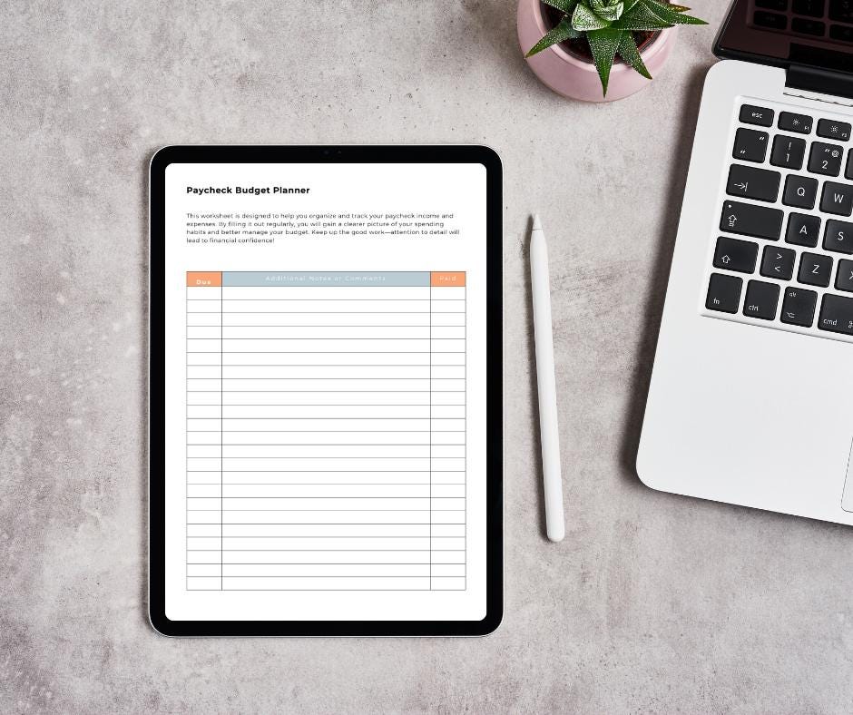 Money Reset Kit: 30-Day Budget Planner, Savings Tracker (PDF Downloadable Printable)