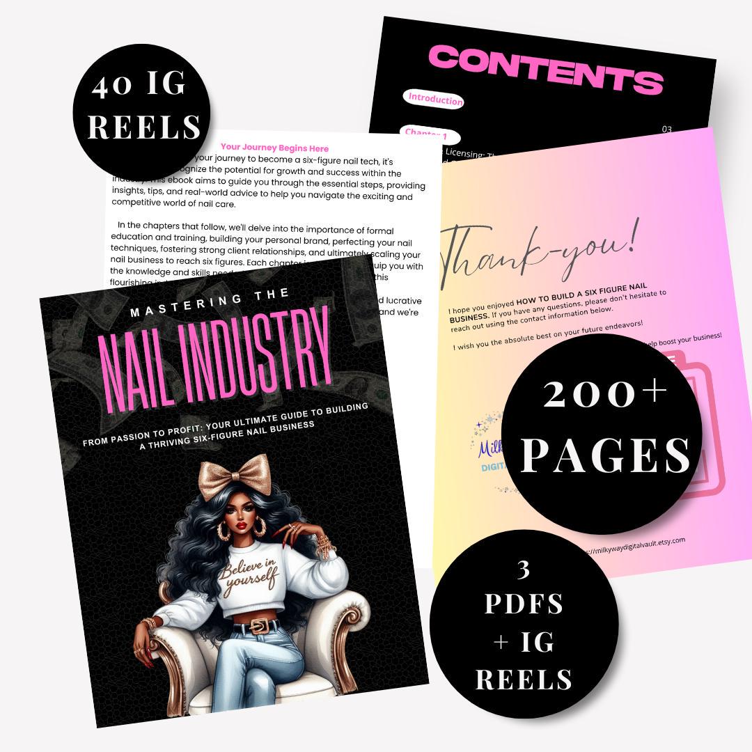 Nail Tech Social Media Guide: 40+ Reels Scripts (Digital Download) • Nail Business eBook