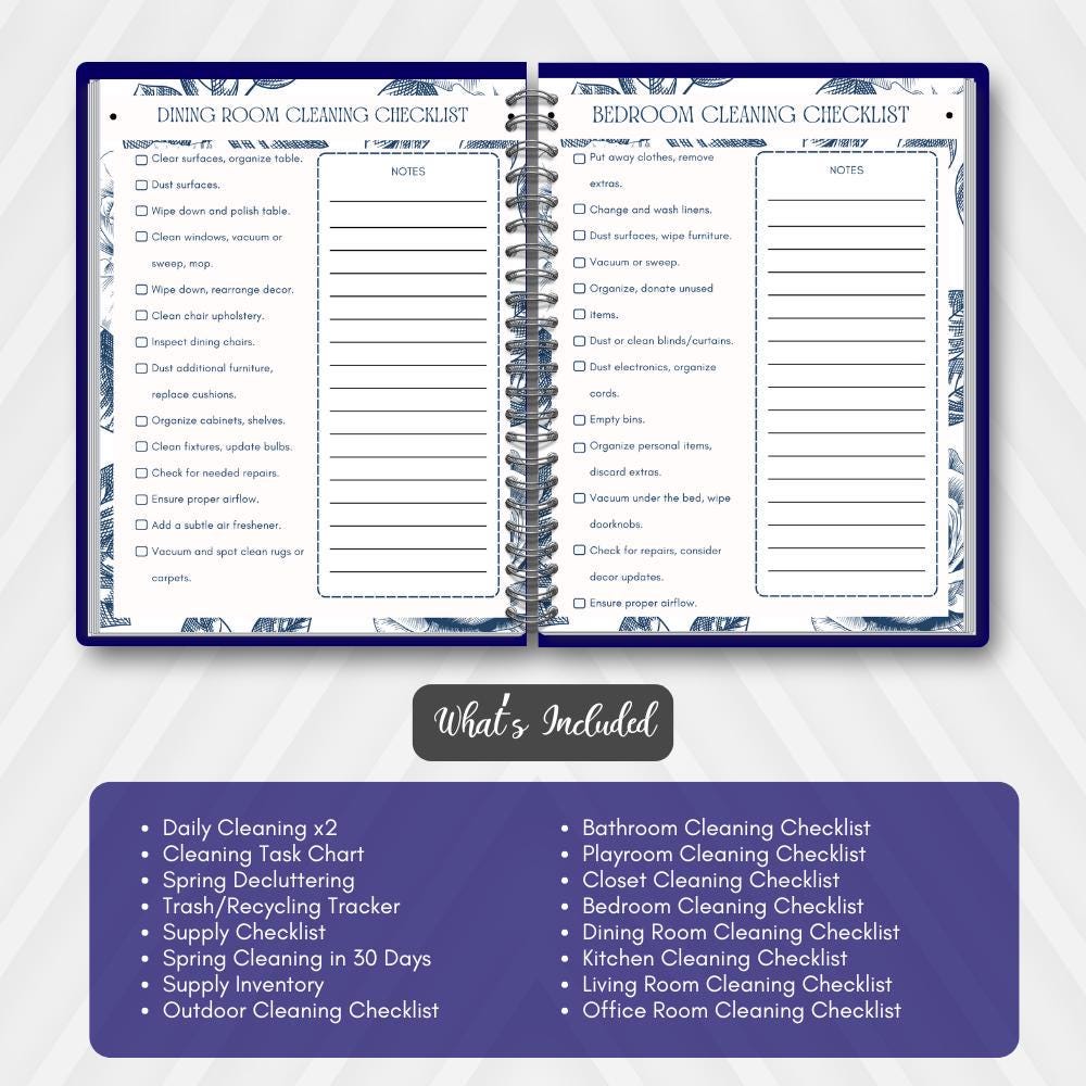Spring Cleaning Planner: 69-Page Home Organization Binder (PDF)