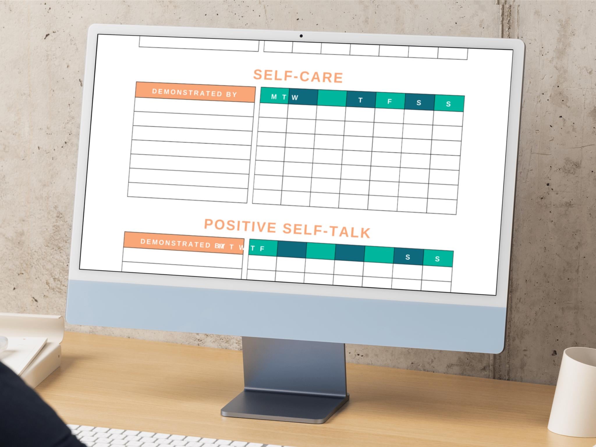 Calm the Chaos Printable Journal ADHD Anxiety Self Care Wellness Tracker Gratitude Planner Digital Mental Health Workbook PDF