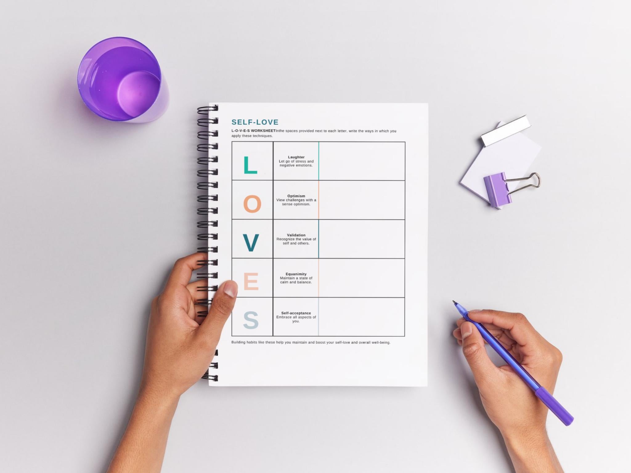 Calm the Chaos Printable Journal ADHD Anxiety Self Care Wellness Tracker Gratitude Planner Digital Mental Health Workbook PDF